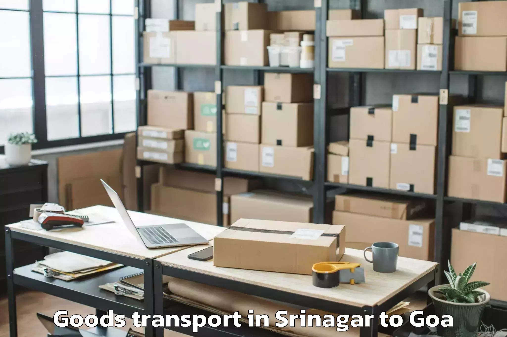 Hassle-Free Srinagar to Mopa Goods Transport